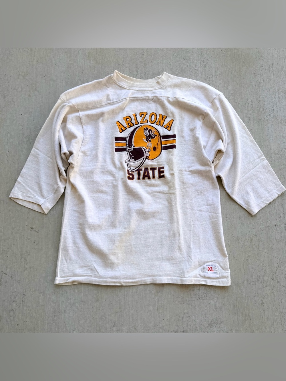 Vintage Arizona State University Ragland T Shirt 70s Artex Made In USA Football